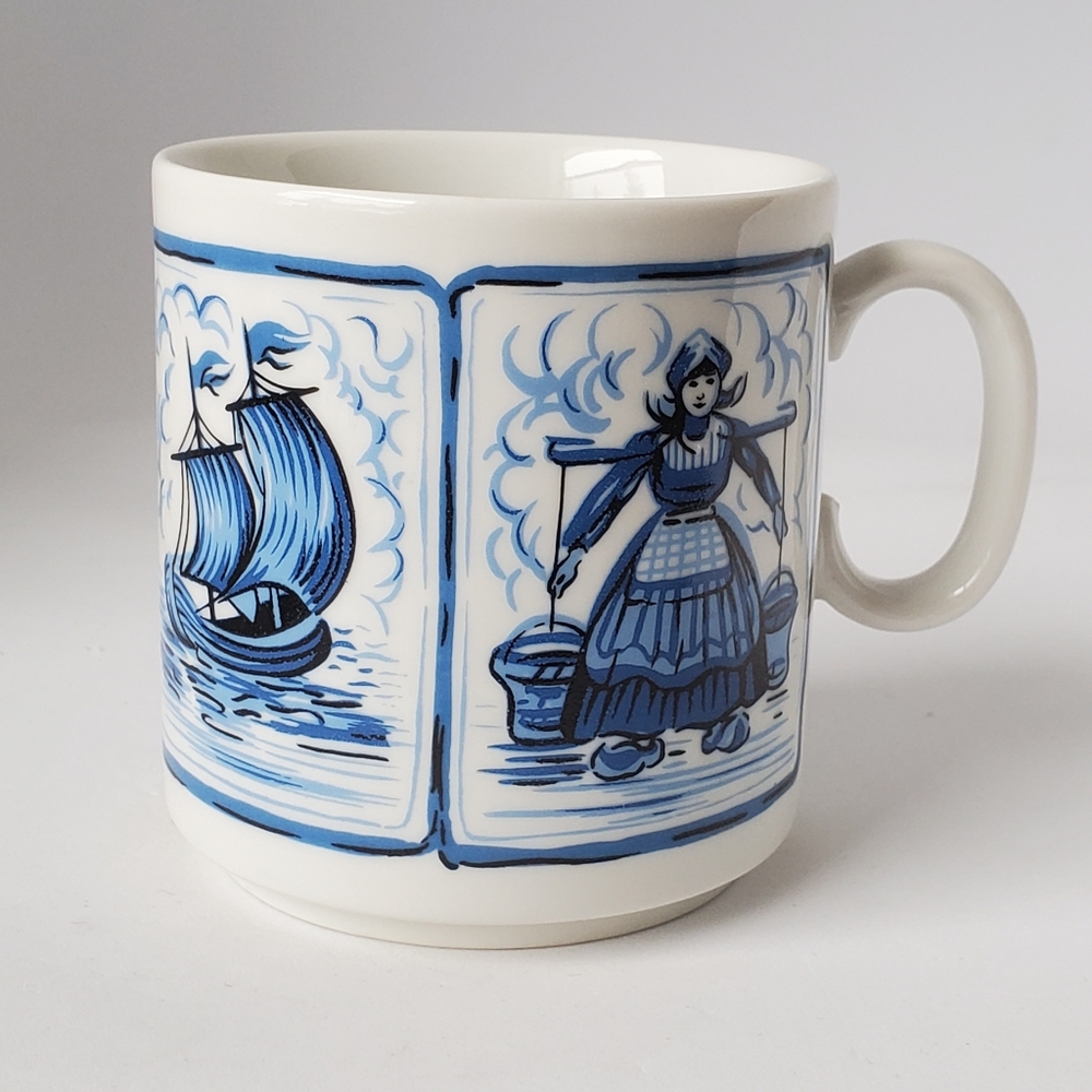 Vintage Porcelain Mug With Dutch Scenes by Seltmann Weiden Bavaria West Germany